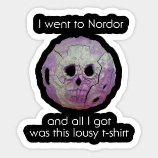 Nordor Moon Lousy T-shirt White Text Sticker